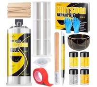 Kintsugi Kit de Réparation - Colle Alimentaire Or & Argent pour Réparation de Poterie et Porcelaine, Céramique pour Bols, Assiettes, Vases, Jades, Cadeaux Significatifs pour les DIY Artistique