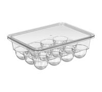 Kinvara Boîte à œufs 12 Cavités avec Couvercle Transparent 22.5x7.8x17.5 cm Plastique (Set de 12)