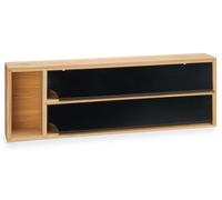 Kinvara Distributeur Double Film Alimentaire Bambou et Acier Inoxydable 40x13x7 cm (Set de 8)