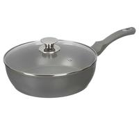 KINVARA Poêle Honda Induction Forgée avec Couvercle 28cm Gris