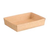 KINVARA Set de 10 plateaux de service Kraft Marron 21x16x4.5 cm