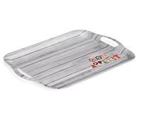 KINVARA Set de 2 Plateaux en Mélamine 42x27cm Assortis