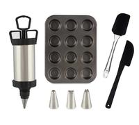 KINVARA Set de pâtisserie avec moule, poche à douille et spatule