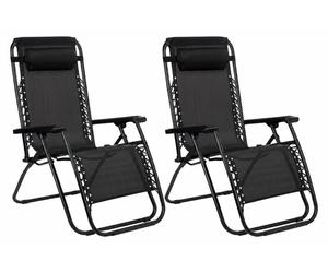 Kinzo Chaise pliante set 2 pièces - Chaise de camping - Chaise de jardin - Chaise longue - Chaise pliante - Chaise de pêcheur - Chaise pliante - Chaise relax - Chaise de camping pliante - Meubles de c