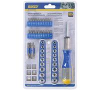 Kinzo Coffret de tournevis à cliquet 52 pièces