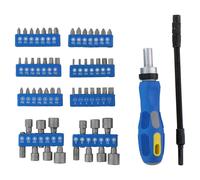 Kinzo Coffret d'Outils avec Cliquet 14 Douilles, 42 Embouts incl. Torx, Hexagona