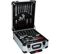 KINZO Jeu d'outils 16672, 187 pièces, dans un coffret à roulettes en aluminium