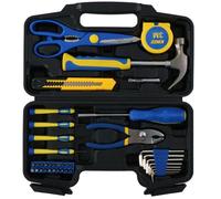 Kinzo Kit d'Outils 39 Pièces - Dans un Étui en Plastique - Pour Usage Domestique