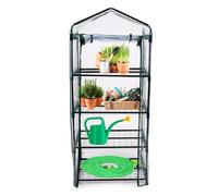 Kinzo Mini Serre de Jardin 69 x 49 x 160 cm - Serre Jardin en Kit - Mini Potager pour Terrasse et Enfants - Abri de Jardin - Serre de Jardin - Mini Potager Serre de Terrasse - Transparent et Vert
