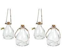 Kinzo Piège à Guêpes 2 Pièces - Barrage aux Insectes - Attrape Mouche - Barriere Insecte - Anti Guepes et frelons Exterieur - Verre (Lot de 2)