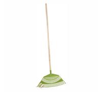 KINZO Râteau à Feuilles Large 55cm - Manche 145cm, Idéal Jardinage et Ramassage de Feuilles