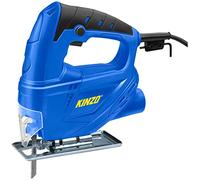 Kinzo Scie Sauteuse - 230V - 400W - avec Aspiration - Housse de Protection Lame de Coupe - Bois jusqu'à 65 mm - Métal jusqu'à 6 mm - Bleu