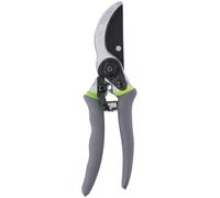 Kinzo Secateur de Jardin - Cisaille de Jardin 21 cm - Longueur de Lame 9 cm - avec Revêtement Antiadhésif sur les Lames - Outil de Jardinage essentiel - Poignée Antidérapante - Vert/Gris