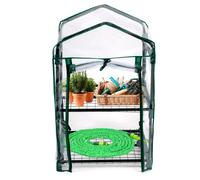 Kinzo Serre de Jardin 45 x 50 x 80 cm - Mini Serre avec 2 Étagères - Résistante
