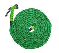 Kinzo Tuyau d'arrosage flexible 20 m avec embout de tuyau - 7 positions de pulvérisation - Plastique - Vert/gris