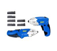 Kinzo Tournevis électrique avec jeu de forets 54 embouts, 3,6 V