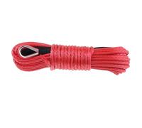 KIOALXZ Câble de treuil synthétique efficace de 6,35 mm x 15,24 m (1/4 po x 50 pi) avec cosse métallique. Robuste et durable. Câble de treuil synthétique