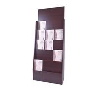 Kiosque à journaux Porte-journaux sur pied, présentoirs d'informations, supports de périodiques en bois, données, porte-revues for contenir des magazines, disques et journaux Support à littérature