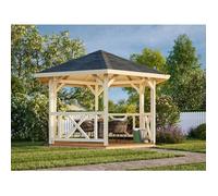 Kiosque de jardin Betty en bois - PALMAKO - 337X337 cm - 9,9 m² - Shingles inclus