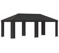 Kiosque de jardin vidaXL 6 x 3 m, anthracite, polyester et acier 190