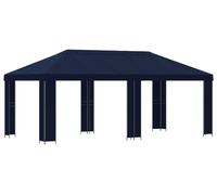 Kiosque de jardin vidaXL 6 x 3 m, bleu, polyester et acier 190