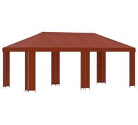 Kiosque de jardin vidaXL 6 x 3 m, en polyester couleur terre cuite et acier 190