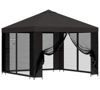 Kiosque de jardin vidaXL avec parois latérales, 3 x 3 m, anthracite