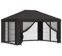 Kiosque de jardin vidaXL avec parois latérales, 4 x 3 m, anthracite