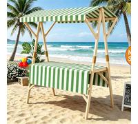 Kiosque de Marché, Stand de Marché en Bois Pliable avec Auvent, Chariot Vendeur Portable pour Événements Extérieurs, Marchés & Cuisine de Rue(Green,L 120cm/47.2in)