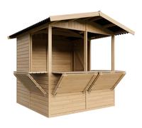 Kiosque en bois 4 m², stand de vente en bois