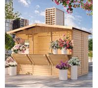 Kiosque en bois TIMBELA M150A - 6,03 m² - H232x336x263 cm - Pin/épicéa