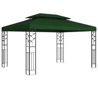 Kiosque vidaXL 3,97 x 2,96 x 2,68 m Vert Polyester et acier