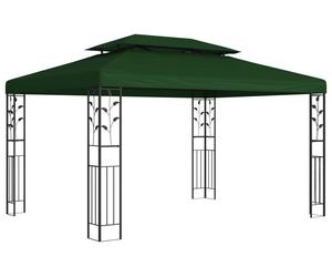 Kiosque vidaXL 3,97 x 2,96 x 2,68 m Vert Polyester et acier