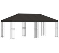 Kiosque vidaXL avec parois latérales, 6 x 3 m, anthracite, polyester et acier