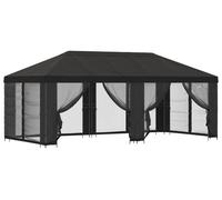 Kiosque vidaXL avec parois latérales, 6 x 3 m, anthracite, polyester et acier