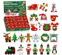 Kiothdre Calendrier de l'Avent 2026 Noël Compatible avec Lego, Couronne, Père Noël, Renne, Pain d'épices Jouet Construction, Compte à Rebours 24 Jours Avant Jouets Noël Cadeaux Enfants Garçons Filles