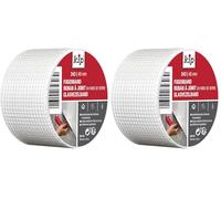 Kip - Ruban à joint en fibre de verre 243-03 - Bande adhésive idéale pour l'étanchéité des joints et des trous - Dimensions : 48mm x 20m - Couleur blanc (Lot de 2)
