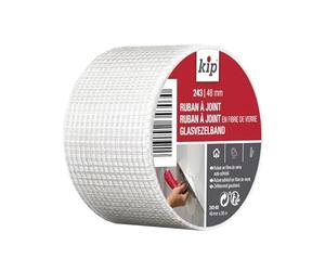 Kip - Ruban à joint en fibre de verre 243-03 - Bande adhésive idéale pour l'étanchéité des joints et des trous - Dimensions : 48mm x 20m - Couleur blanc