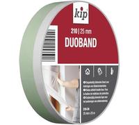 Kip - Ruban adhésif double face Duoband 210-24 - Bande adhésive double-face pour une pose simple du film de protection - Dimensions : 25mm x 25m - Couleur vert/blanc