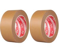 Kip Ruban d'emballage papier 48mm x 50m - Ruban adhésif d'emballage solide et écologique en papier kraft - Composé de 60% de matières premières naturelles et de 30% de fibres recy s. Certifié FSC