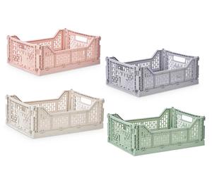 KIPIT Boîte pliable multiusage 15L assortiment 4 couleurs