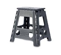 KIPIT Lot de 6 Tabourets Pliables en Plastique - Blanc, Gris et Noir
