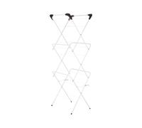 Kipit Tendedero étroit métal 3 hauteurs blanc 69,5x69,5x50 cm 12 mètres de séchage (Set de 5)
