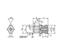 KIPP KIPP Goupille d'arrêt embout sphérique Forme D 10 x 10 x 17 mm Quantité:1