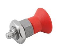 KIPP KIPP Goupille d'arrêt GR.0 D1=M08X1 D=4 Forme B sans rainure de verrouillage avec contre-écrou courte Quantité:1