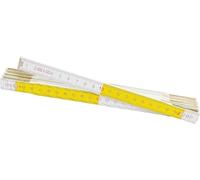 Kippen 1163BX - Double mètre rigide pliable avec lattes en bois bicolore.