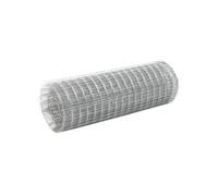 vidaXL Grillage pour volière – Acier galvanisé 10 x 0,5 m – Argenté