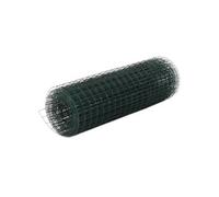 vidaXL Kippengaas 10x0,5 m staal met PVC coating groen143624 G