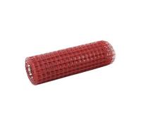 vidaXL Grillage Métal Acier Revêtement PVC 10x0,5 m Carré Rouge Clôture Jardin