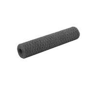 Kippengaas 25x0,75 m staal met PVC coating grijs143276